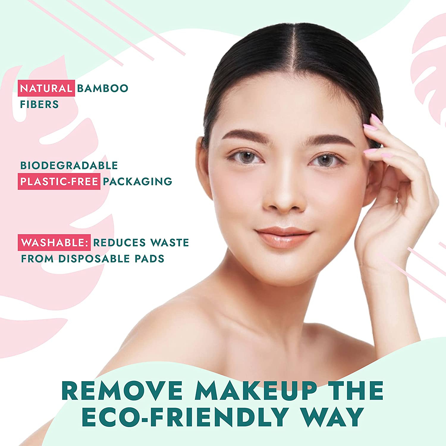 Reusable Makeup Remover Pads and Microfiber Face Cleansing Gloves | 12 Pack with Laundry Bag | 100% Organic Bamboo Cotton | Eco-friendly | Waste Free | Luxury