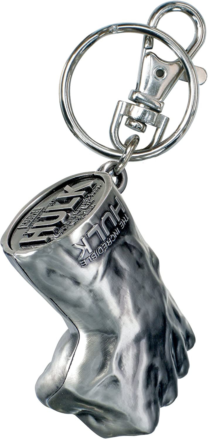 Marvel Hulk Fist Pewter Key Ring,Grey-light,Small