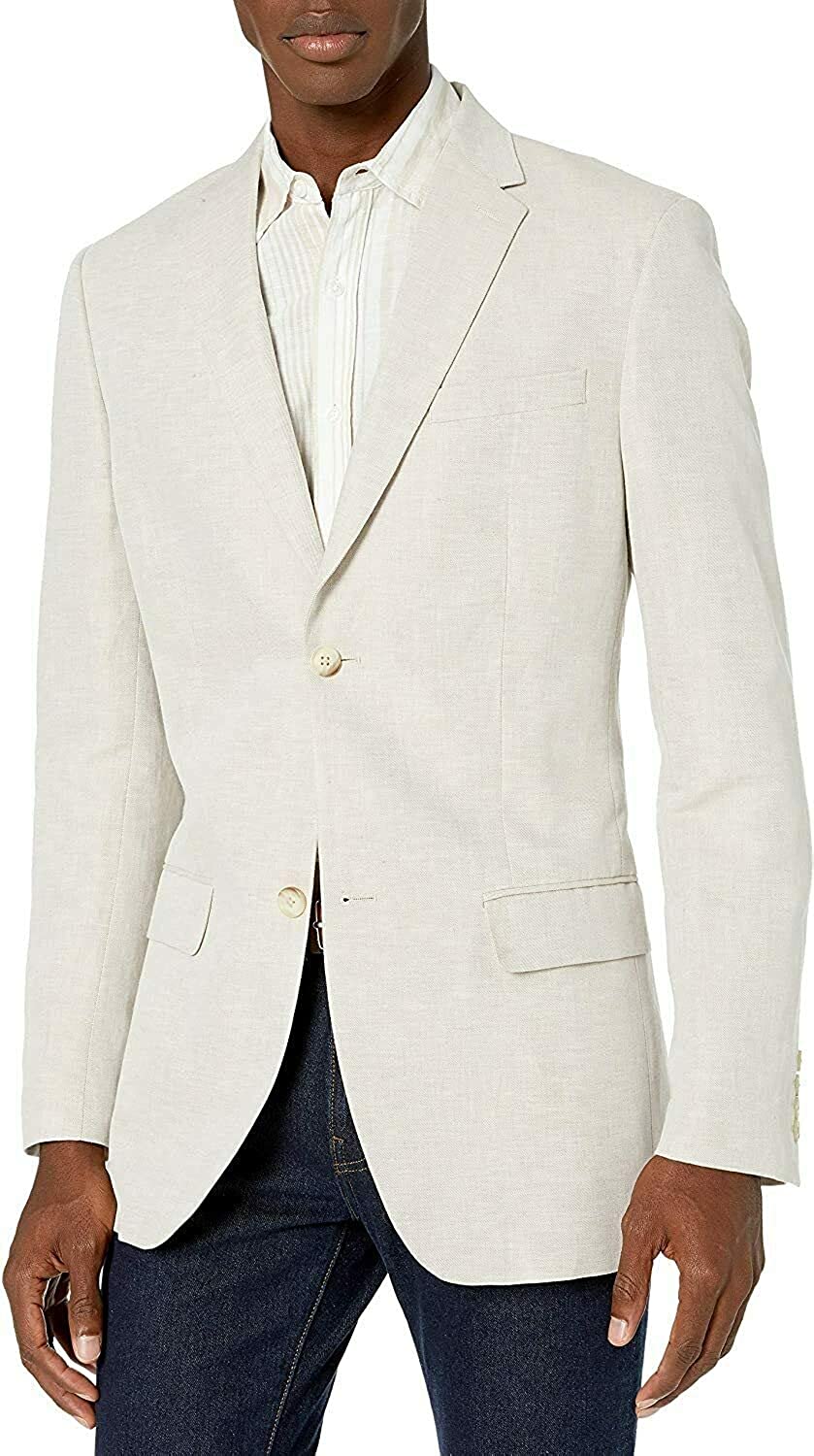 Perry Ellis Men's Linen-Blend Suit Jacket Blazer