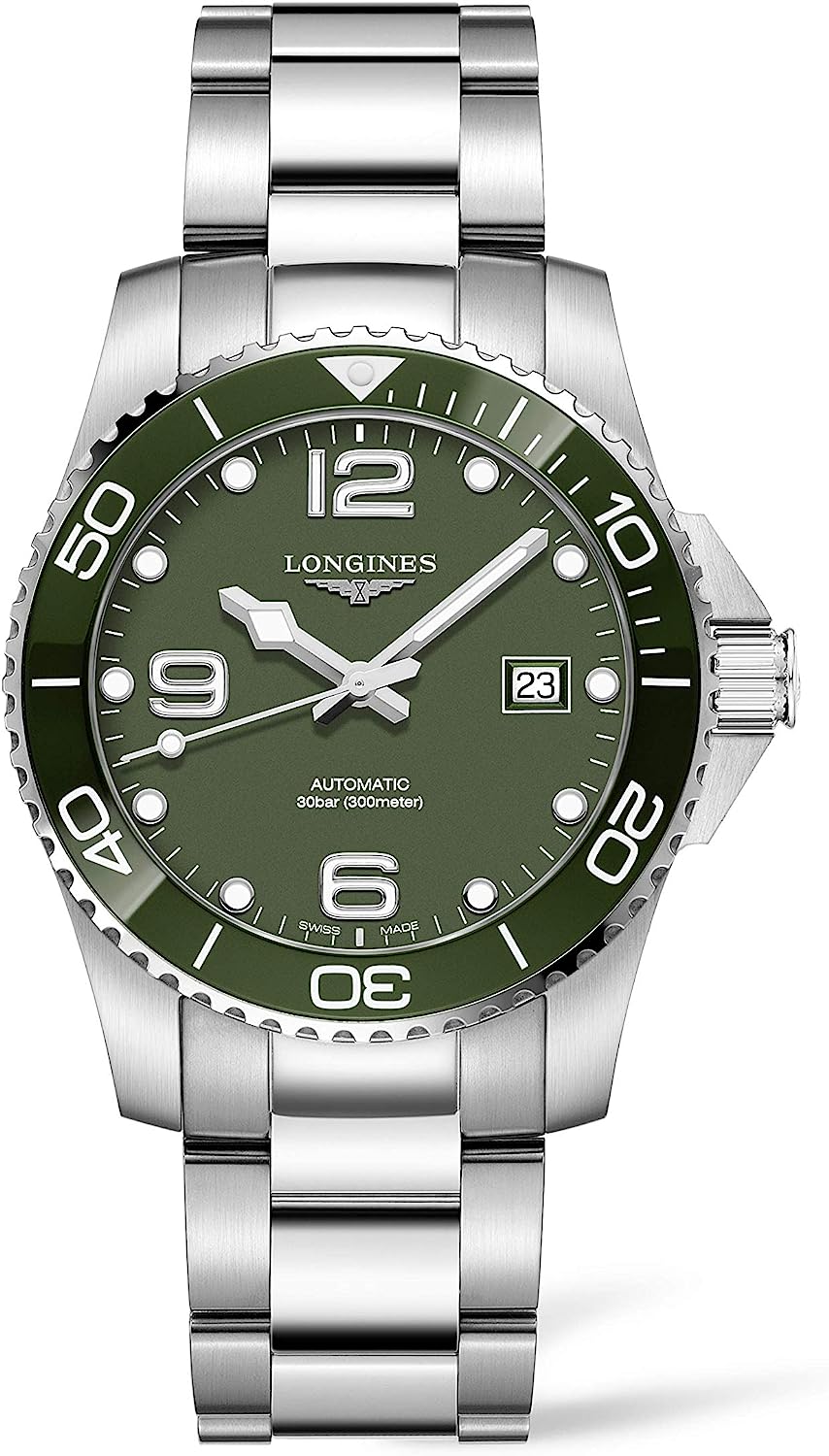 Longines orologio uomo HydroConquest verde 41mm automatico acciaio L3.781.4.06.6