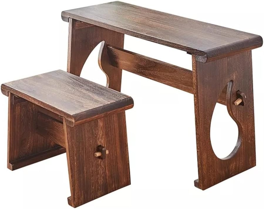 LIRUXUN Wooden Piano Console Table Rectangle Antique Furniture Living Room Oriental Wood Tea Table Writing Drawing