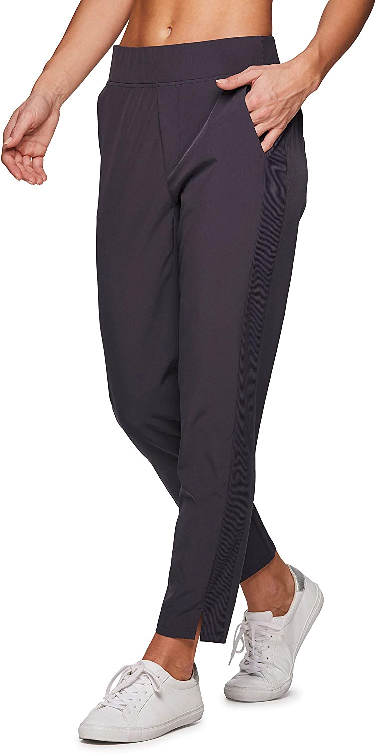 RBX Active Women's Relaxed Fit Lightweight Quick Drying Stretch Woven Pants with Pockets