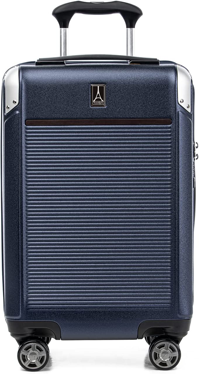 Travelpro Platinum Elite Hardside Expandable Spinner Wheel Luggage TSA Lock Hard Shell Polycarbonate Suitcase, True Navy Blue, Carry-on 21-Inch