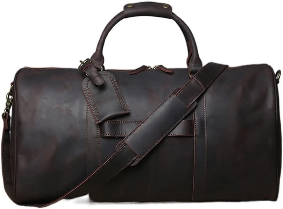 LIUJUN Men's Hand Luggage Bag Travel Bag Geunine Leather Large Capacity Single Shoulder Messenger For 15 Inch Laptop (Color : E, Size : 1)