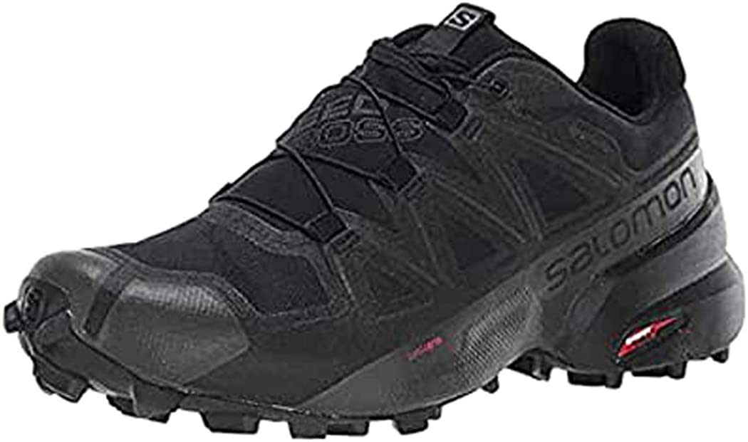 Salomon Speedcross 5 Gore-TEX Trail Running Shoes for Women, Black/Black/Phantom, 6