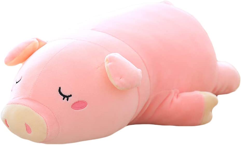 EHOTONG Pig Plush Pillow, Piggy Soft Hugging Pillow Funny Cute Pig Stuffed Animal Toys Christmas Birthday Girlfriend Gift, 18 inch