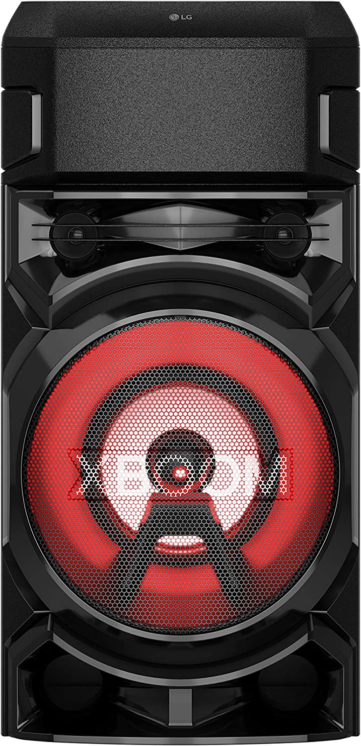 LG XBOOM RN5 Bluetooth Audio System, Booming Bass, LED Party Lighting, Karaoke with Voice Filters, XBOOM App Controlled, Bluetooth, Dual USB, Mic Input
