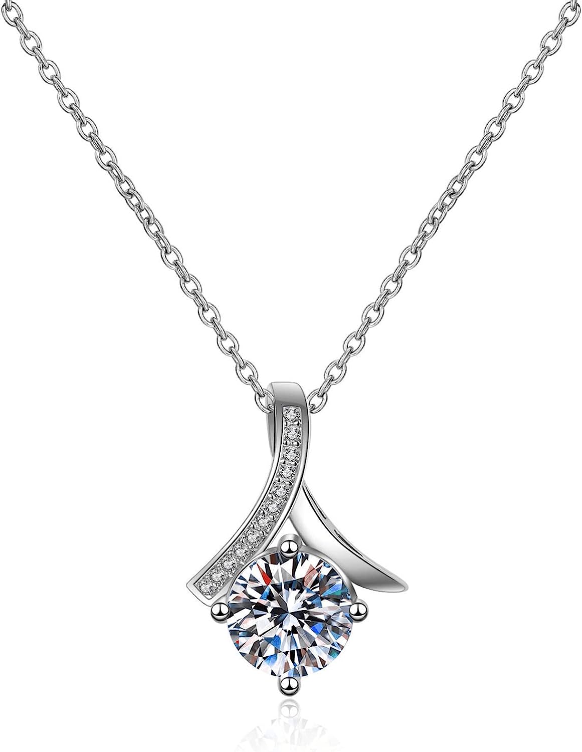 JUNZAI Beauty Fish Tail Necklace，Jewelry Necklaces for Women Necklace Mother's Day Birthday Gifts for Women Wife Mom