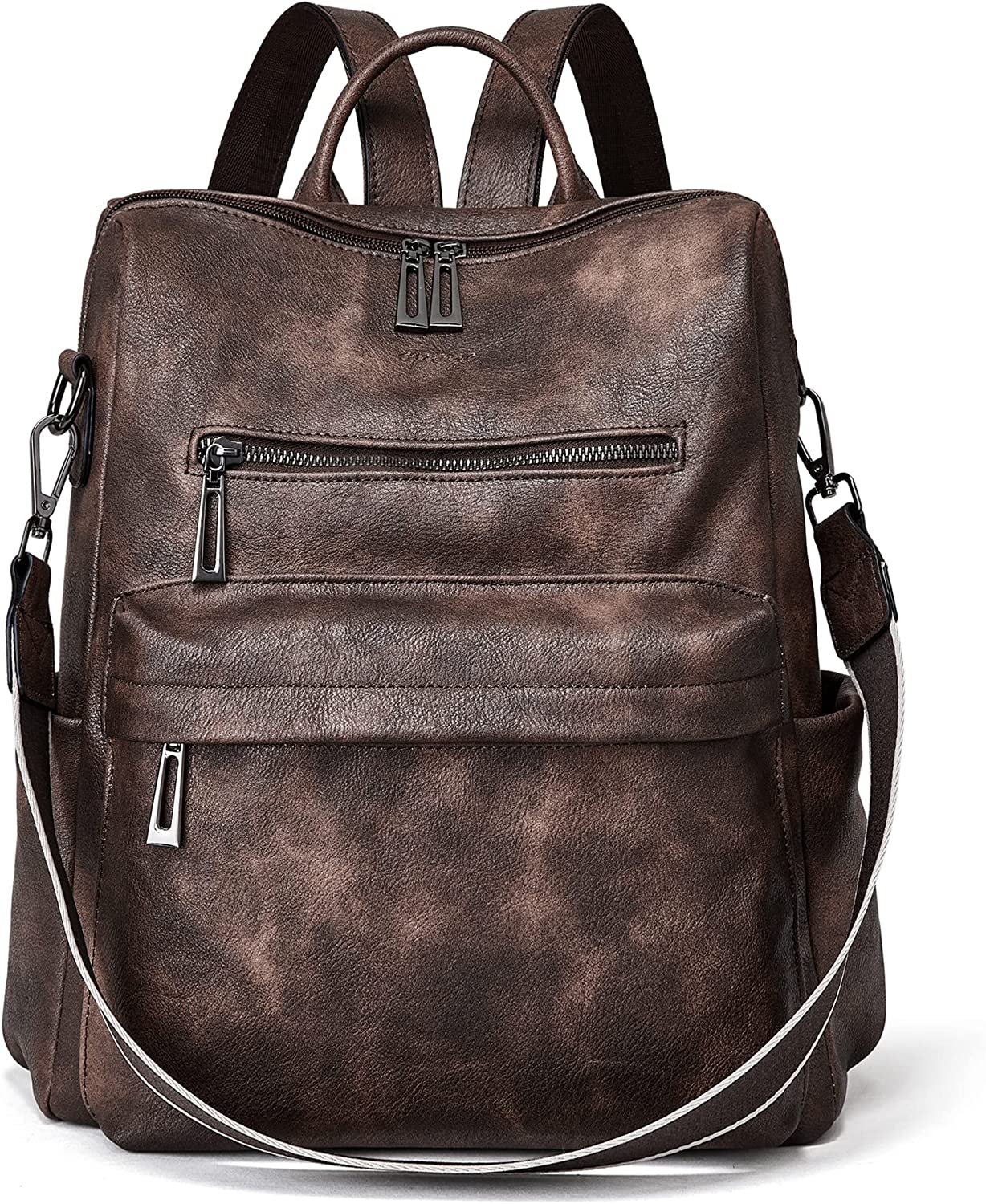 OPAGE Leather Backpack Purse for Women Fashion Designer Ladies Shoulder bags Travel Backpack