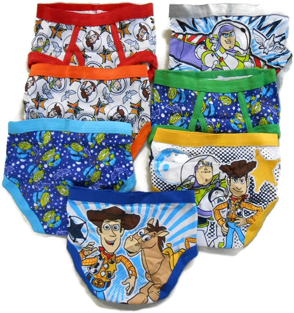 Disney Little Boys' Toy Story 7-Pack Brief, Assorted Prints