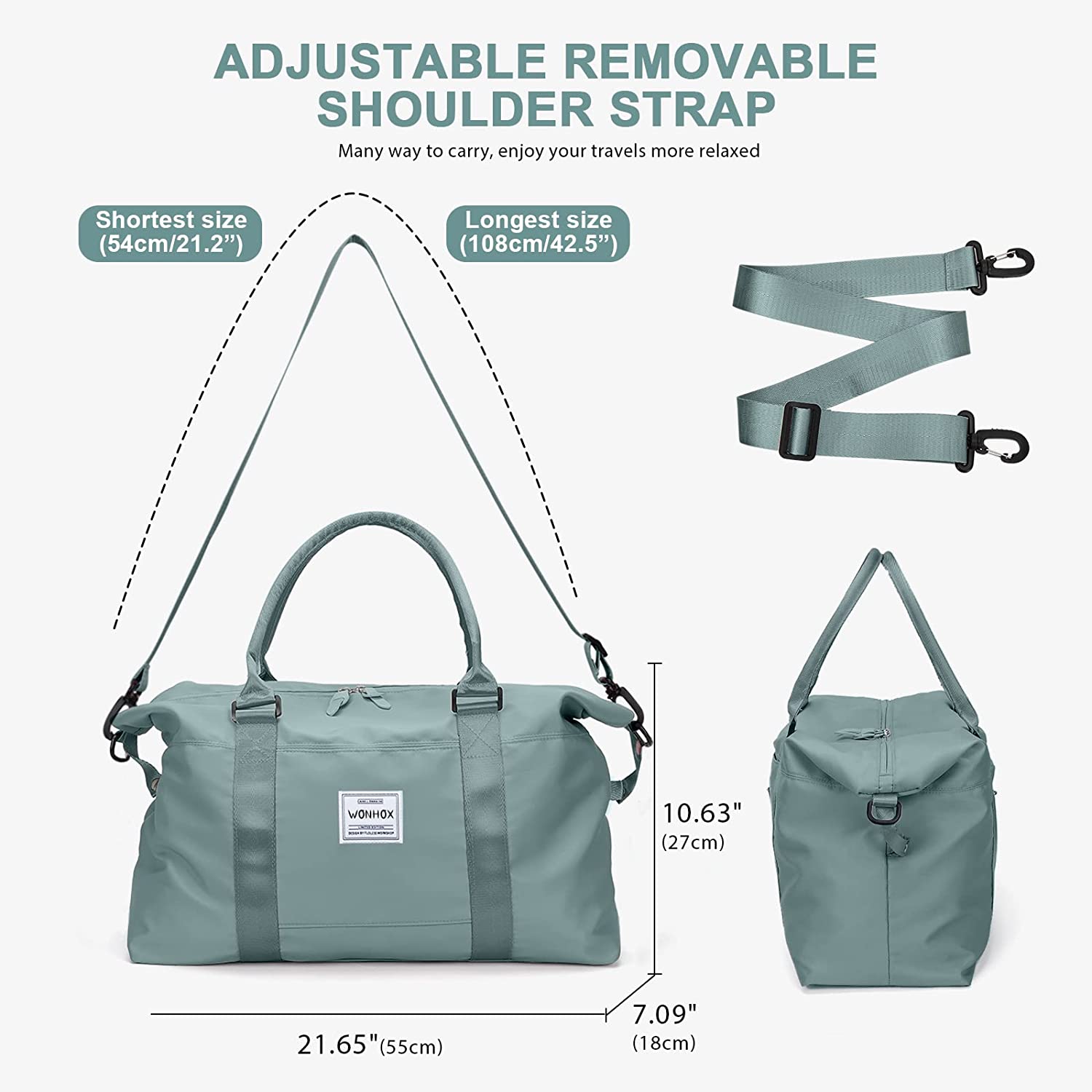 Weekender Bags for Women,Carry on Bag,Overnight Bag with Trolley Sleeve,Sports Tote Gym Bag,Travel bag for Women