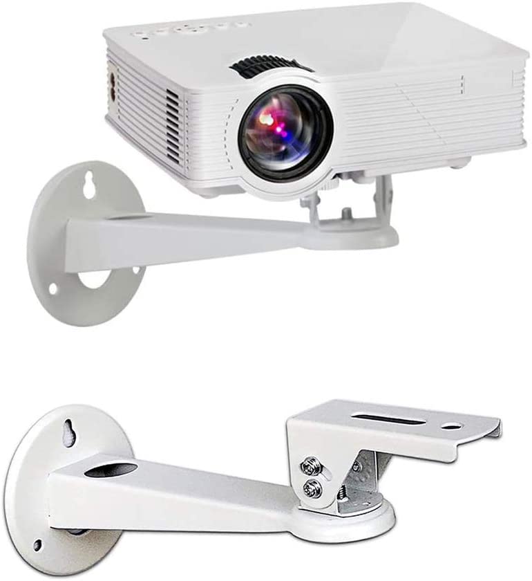Drsn Mini Projector Wall Mount/Projector Hanger/CCTV Security Camera Housing Mounting Bracket(White) - for CCTV/Camera/Projector/Webcam - with Load 11 lbs Length 7.8 inch - Rotation 360° (White)
