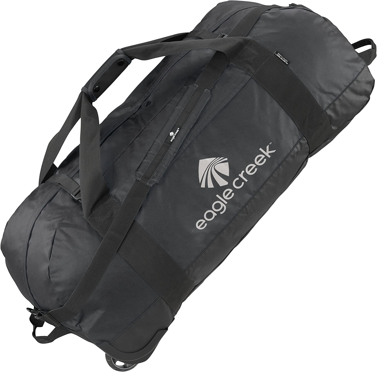 Eagle Creek No Matter What Rolling Duffel Bag XL - Featuring Durable Water-Resistant Fabric, Bar-Tacked Reinforcement, and Heavy Duty Treaded Wheels, Black - X-Large