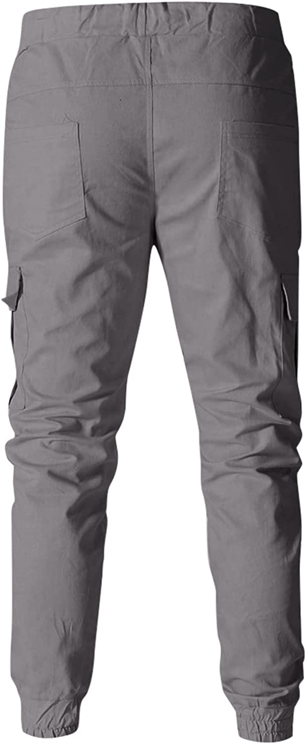 Men Outdoor Cargo Pant Lightweight Tactical Pant Hiking Jogger Classic Fit Multi Pockets Running Hiking Trousers