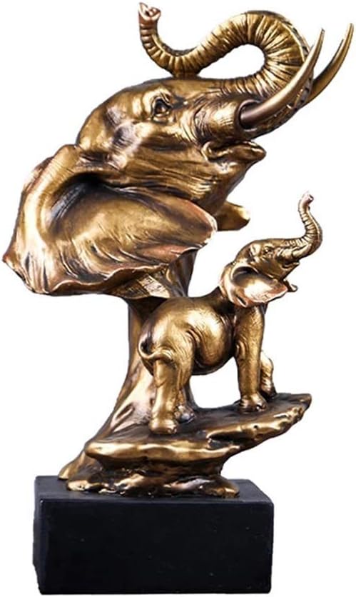 FKGJKT Antique Copper Fengshui Statue Home Decoration Retro Elephant Sculpture Office Decoration Ornaments Wedding Gift
