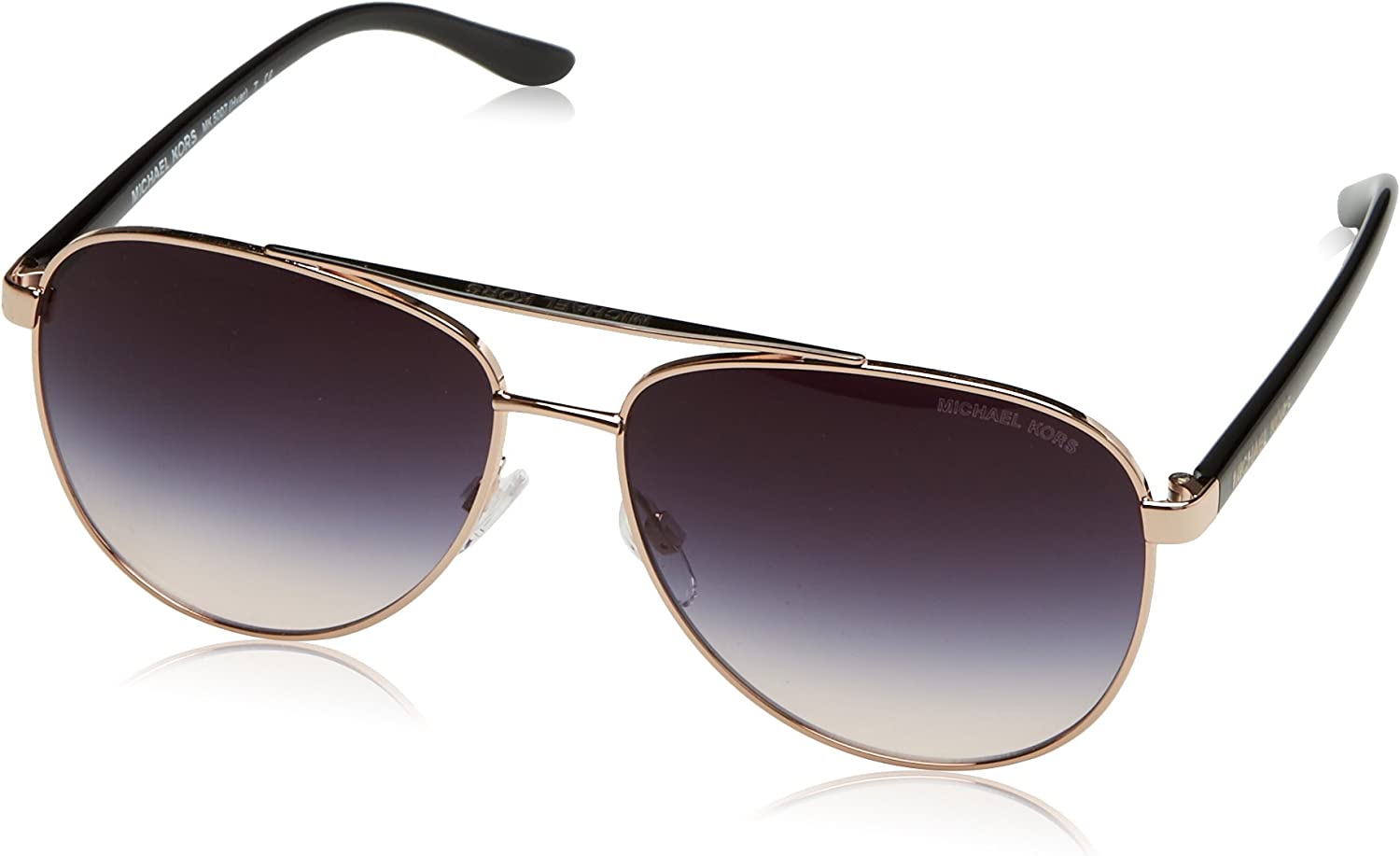 Michael Kors Woman Sunglasses Rose Gold Frame, Grey Rose Gradient Lenses, 59MM